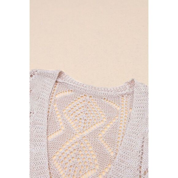 Azura Exchange  Hollow-out Knit Cardigan - Picture 4 of 8